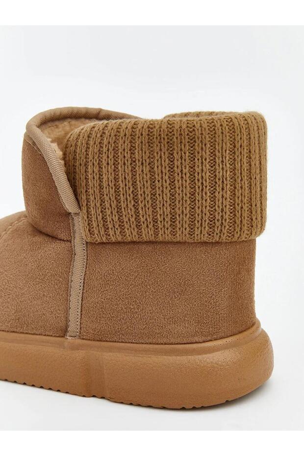 Süet Görünümlü Kadın Ev Botu (W5) - 5