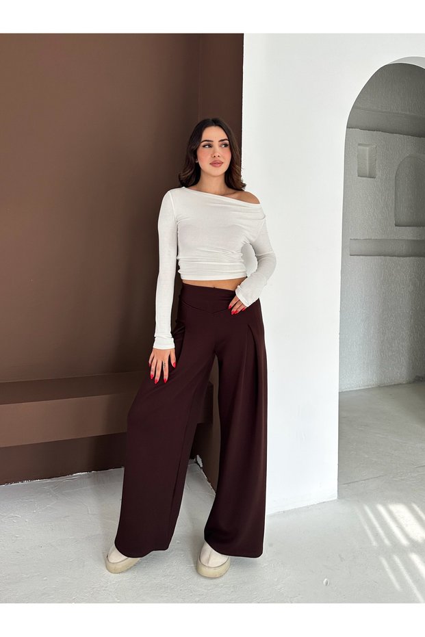 High Waist Wide Leg Modal Pants / High Waist Wide Leg Modal Pants