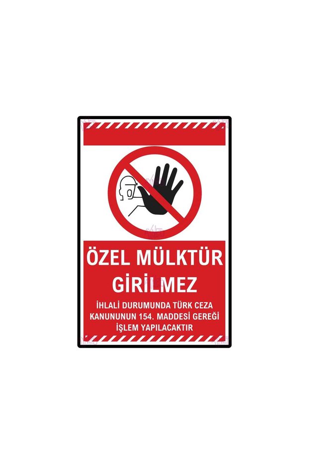 Special Property No Entry Dekota Warning Sign – Sign with Legal Notice Warning According to Tck 154 - 28X42Cm