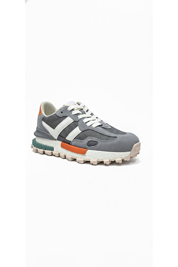 Stella-1 Gray Women's Genuine Leather Sports Shoes