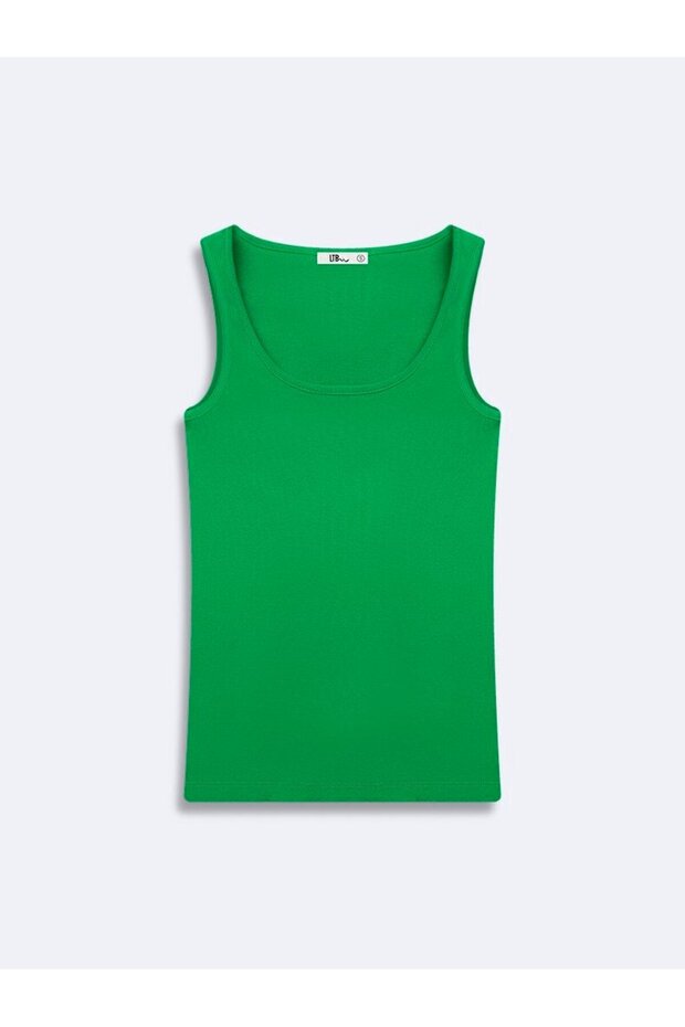 Kolsuz U Yaka Basic Yeşil Atlet - 1