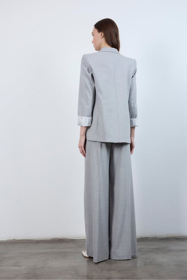 Kadın Kolu Katlamalı Ceket - 5