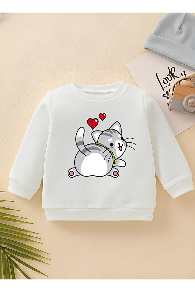 سويت شيرت فاخر للأطفال من Happy Cat للجنسين