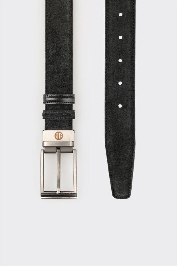 Siyah Deri Erkek Kemer - 2