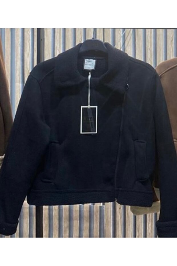 Süet kısa ceket - 1