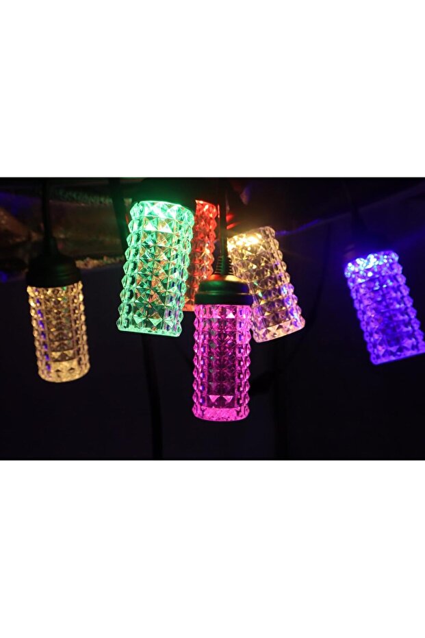 YU WELL LED String Lights Outdoor G40 Festoon Lights (Corn RGB, 7.5m)