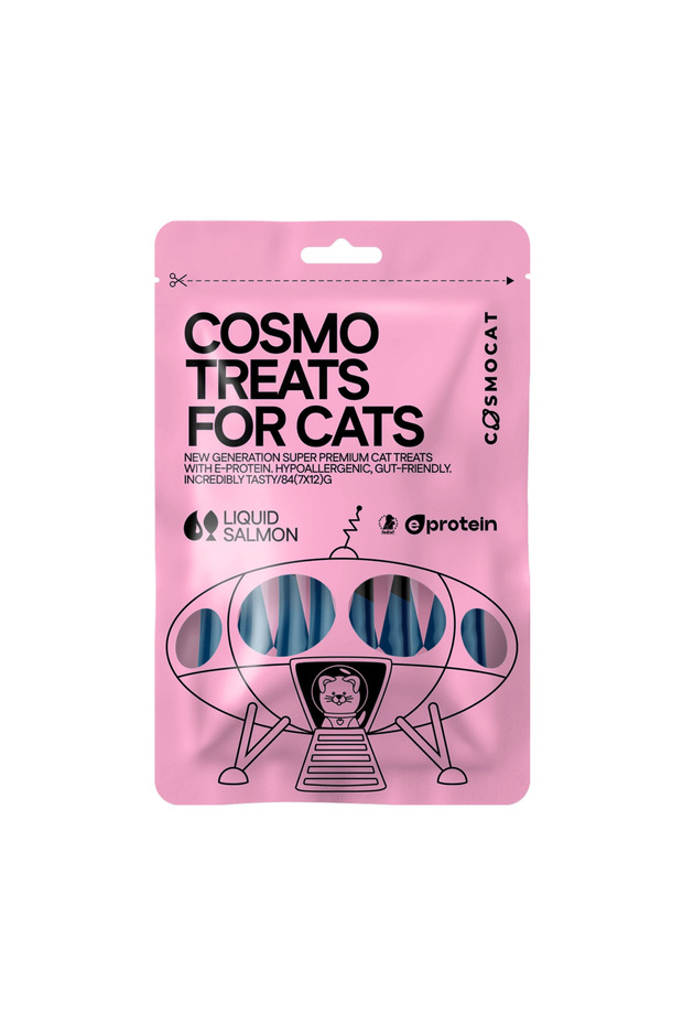 Cat Treats With Salmon Cream, 84 g, E-Protein, Hypoallergenic