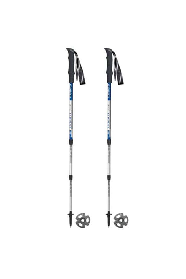 Summit Trekking Poles (Light Blue), AluTech 7075 Aluminum Hiking Poles, Adjustable 110–135 cm (61 cm Collapsed), BS Lock System, Carbide Tips, Lightweight 230g, Ergonomic Palmo Grip