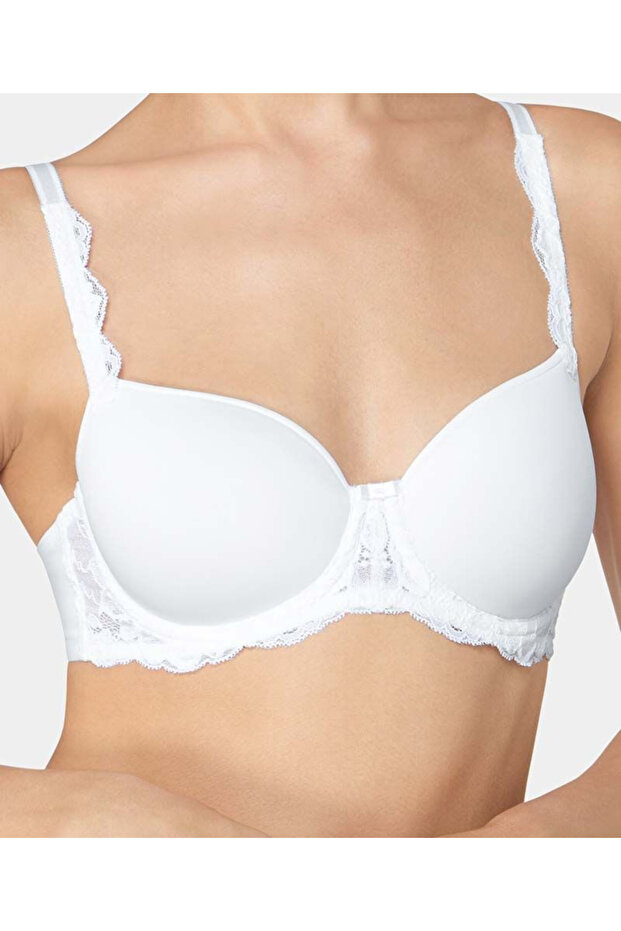 Amorette Charm Bra, White - 1