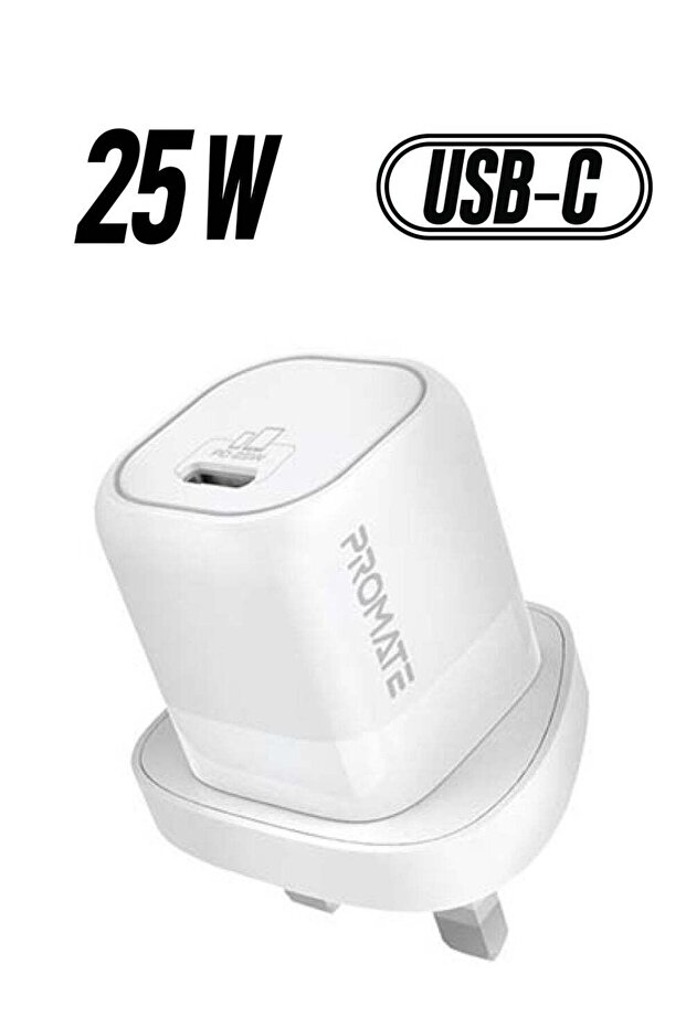 25W Power Delivery USB-C Wall Charger White