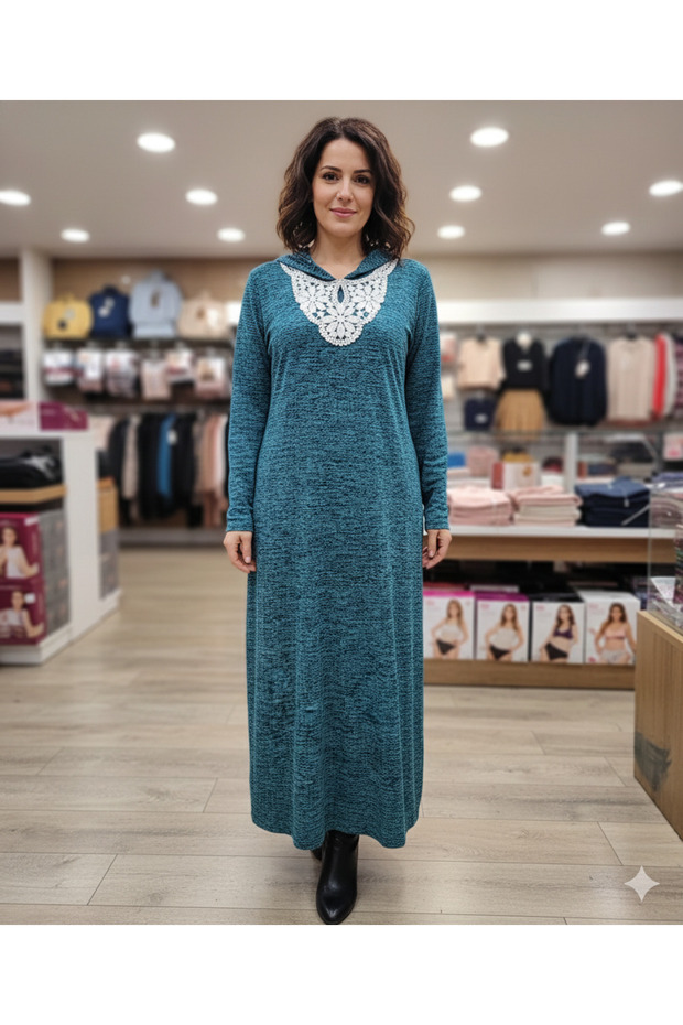 kapşonlu elbise - 1