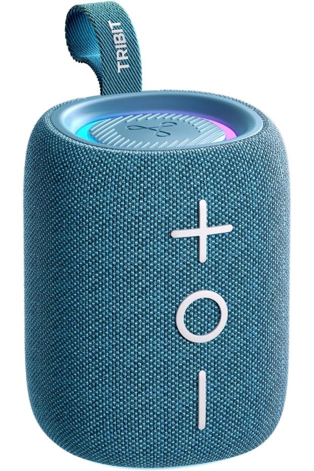 StormBox Mini+ Bluetooth Speaker 12W, 360° Surround Sound, 12H Playtime, BT 5.4, IPX7 - Blue