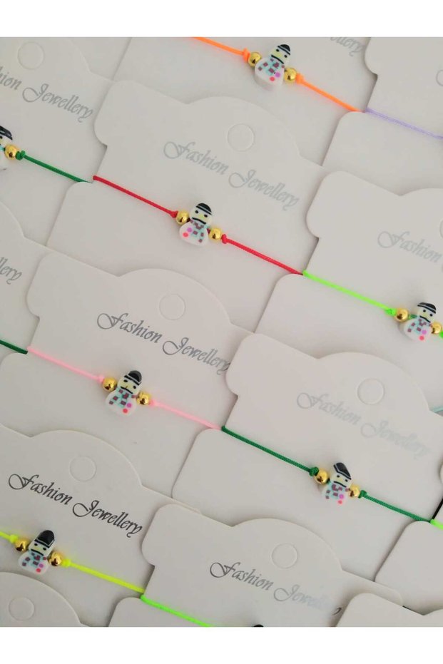 Christmas Graduation Preschool Student Snowman Unisex Colorful Wristband 10Pcs