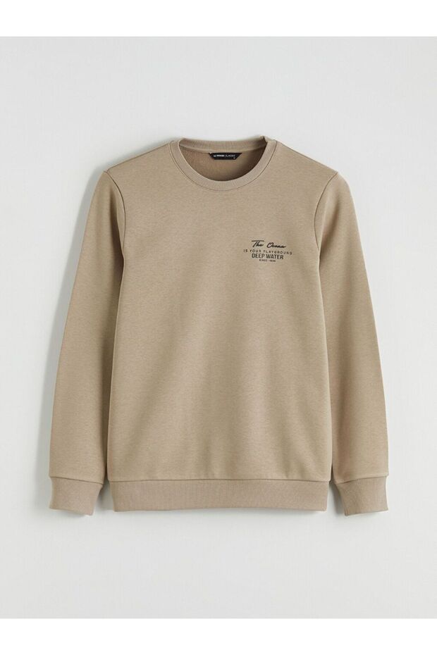 Crew Neck Men's Thick Sweatshirt