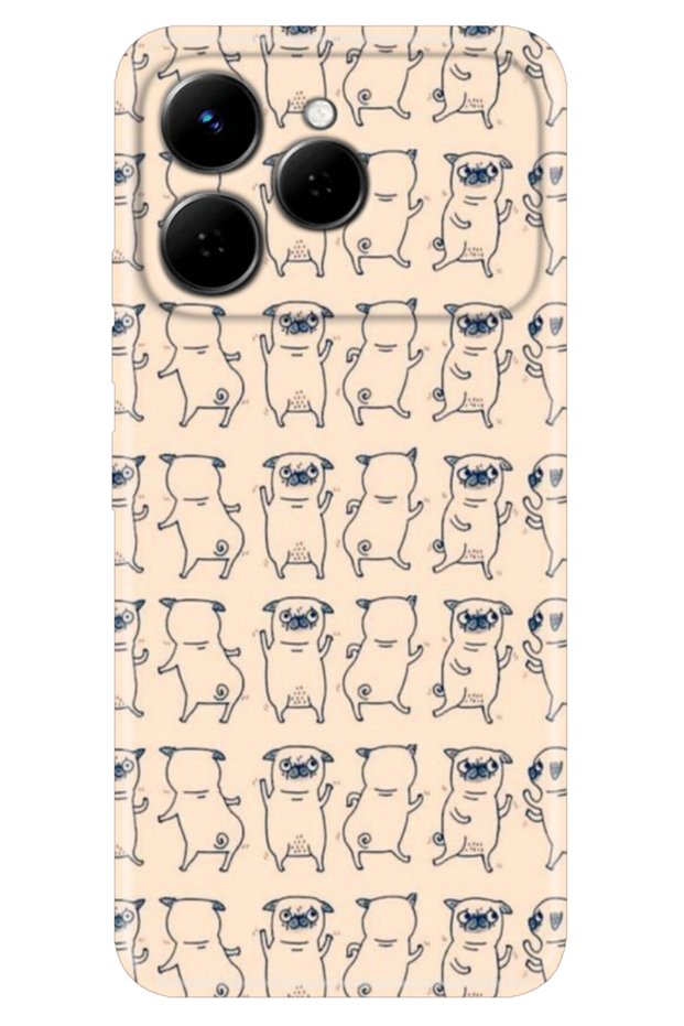 Spark 40 4g (Km5N) Case Decorative Silicone Printed Cover Pug