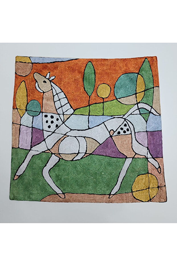 Picasso Pattern Handwoven Silk Throw Pillow Cover 45 X 45 cm 1 Piece