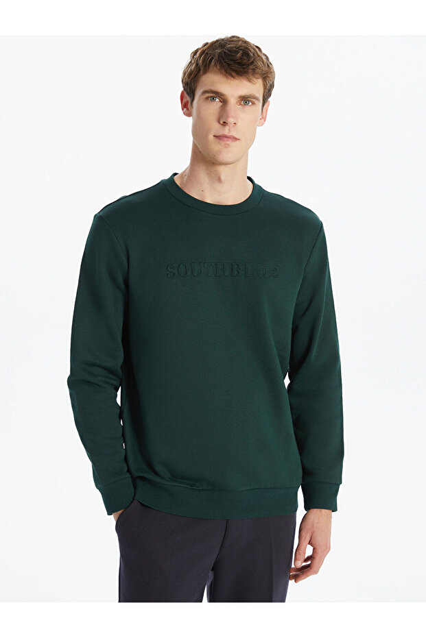 Peak New Season Crew Neck Printed Men's Thick Sweatshirt