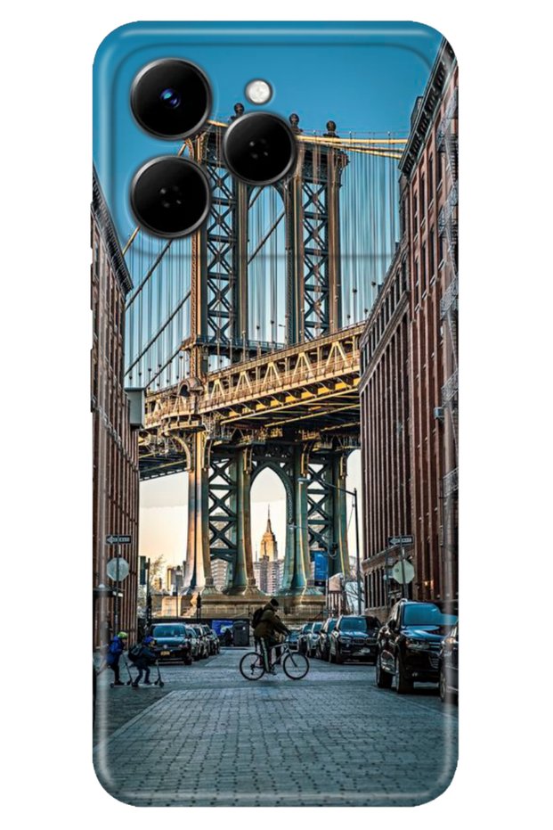 Case for Spark 40 4g (Km5N) Color Silicone Printed Tpu Brooklyn Bridge
