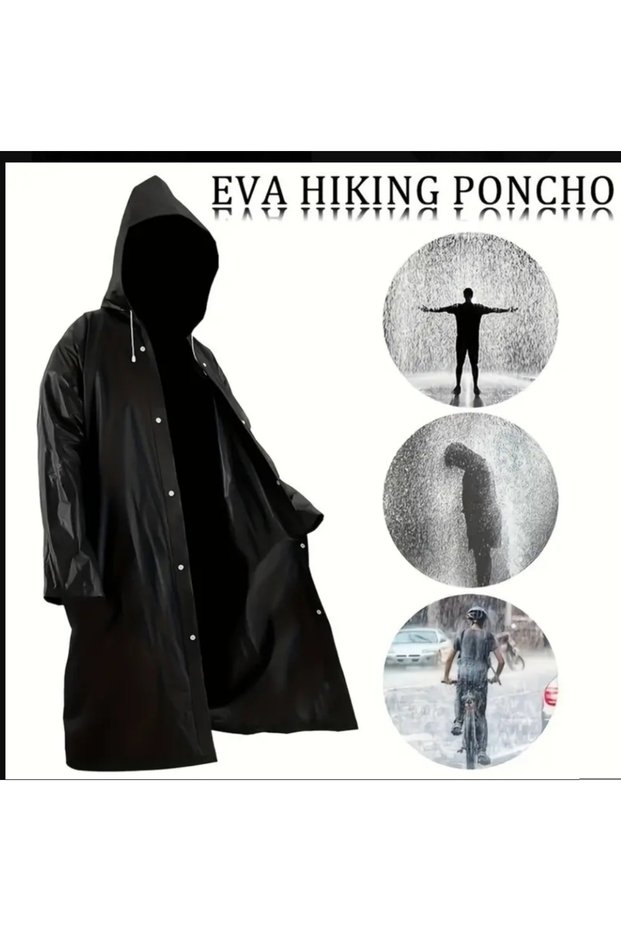 Yiwushi 1Pc Reusable Outdoor Water Fishing Raincoats Hooded Buttons Design