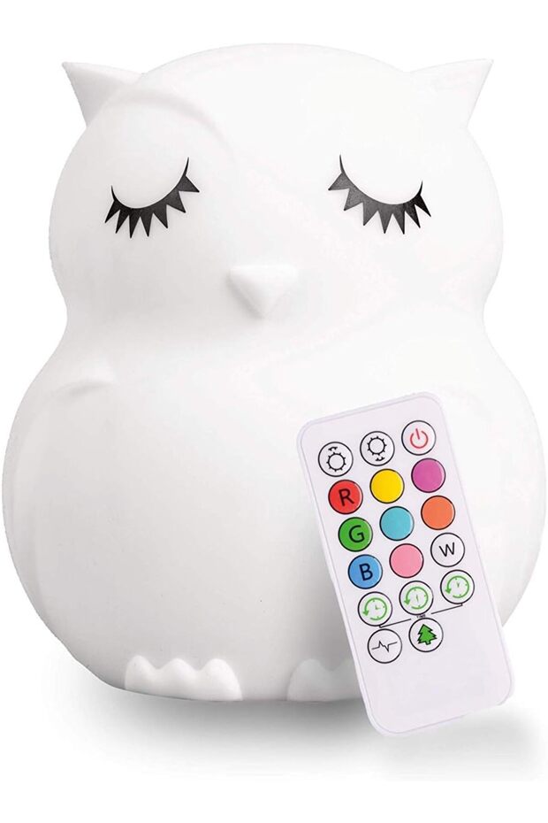 silicone baby night light - owl