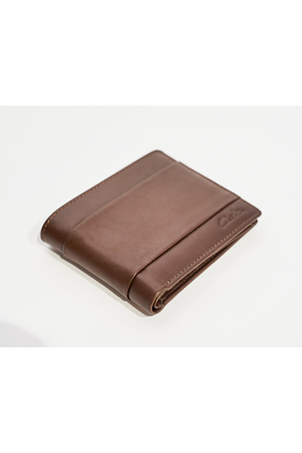 محفظة ShinePasscase بنية اللون للرجال - 4