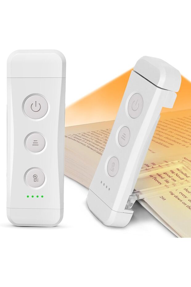 Reading Light: 3 Amber Colors & 5 Brightness Dimmable