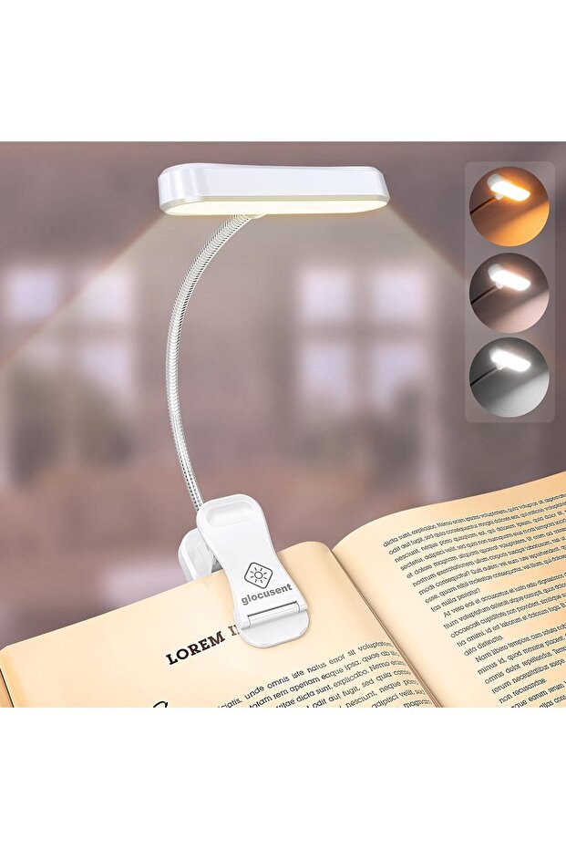 Horizontal ET-Head Book Light for Reading in Bed