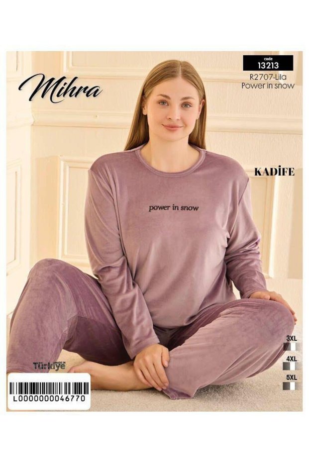 Velvet Battal Pajama Set Pjf1321304