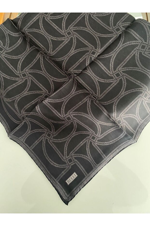 Lattice Pattern Twill Silk Scarf