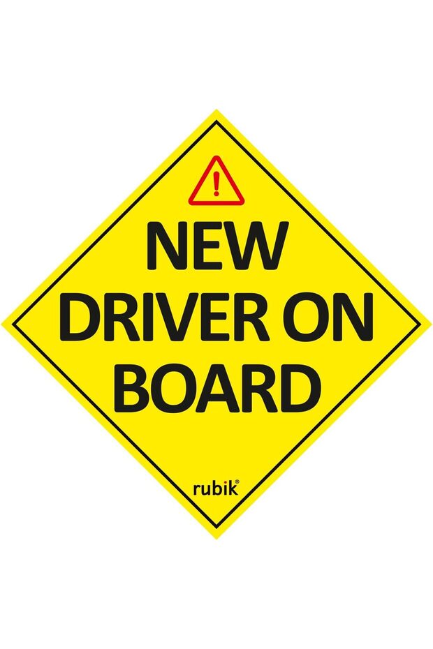 New Driver on Board Vinyl Sticker, Reflective (15x15 cm)
