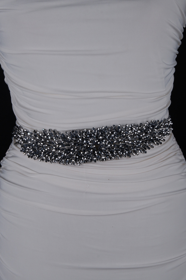 Crystal Beaded Custom Design Wedding Dress and Evening Dress Belt - Elegant Waist Accessory