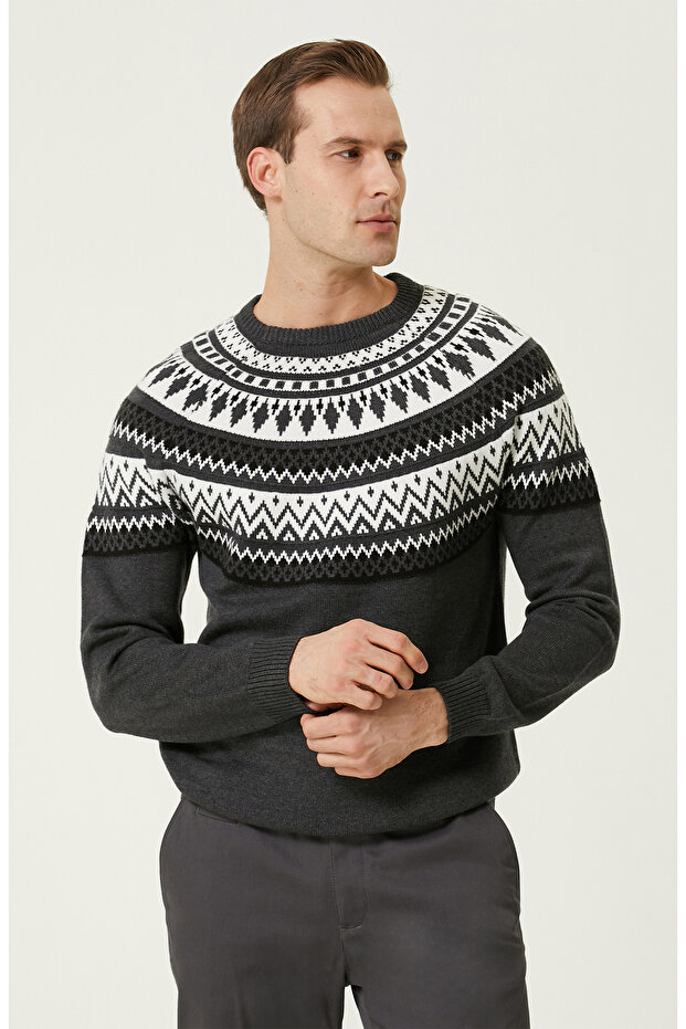 Antrasit Desenli Kazak - 1