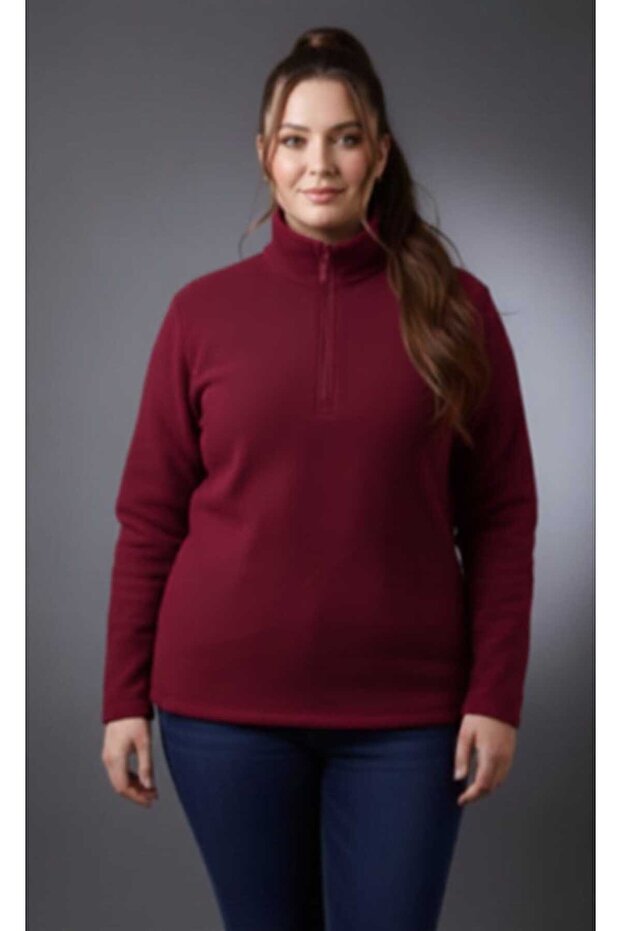 Polar Fabric Half-Zip Women's Sweatshirt