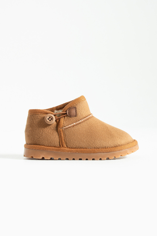 Luno Children's Elastic Orthopedic Non-Slip Sole Boots Brown Suede