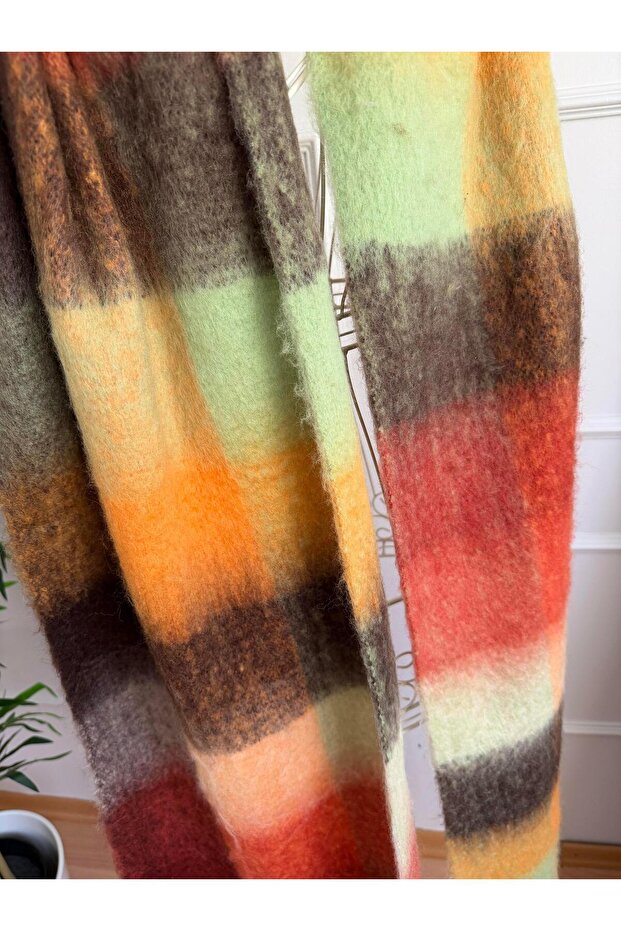 Kalın Kareli Atkı - 2