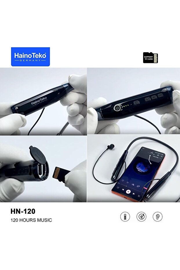 HAINOTEKO Bluetooth Neck Band 120 Hours Music With High Bass And ...