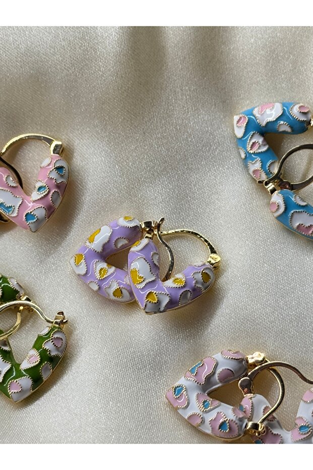 RainbowHearts Emaye Küpeler - 3