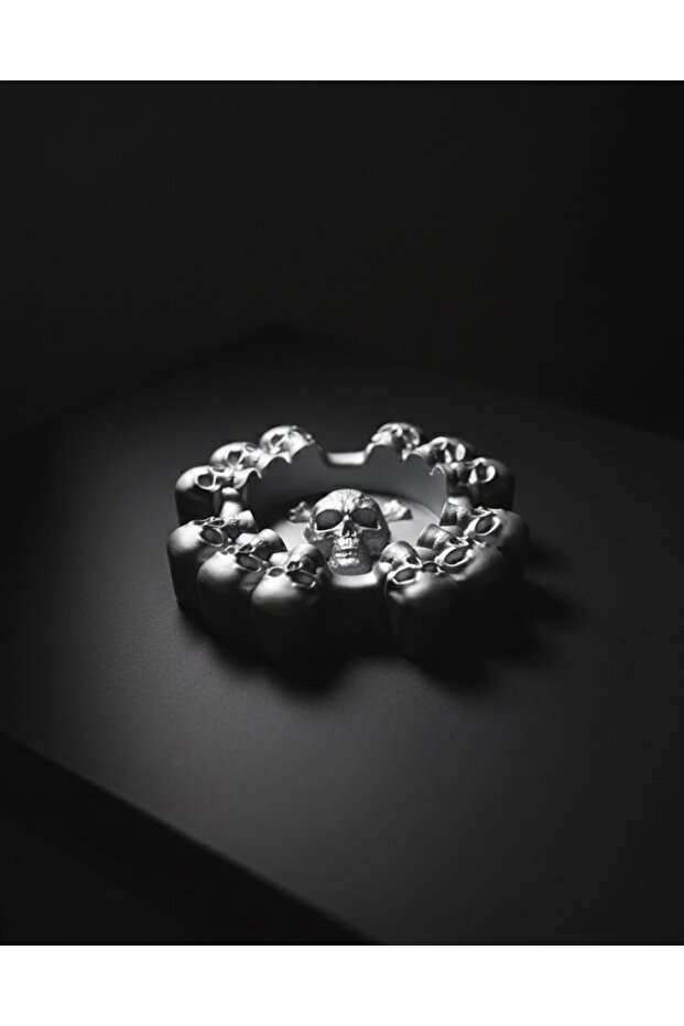 منفضة سجائر على شكل جمجمة قوطية مقاومة للحريق - 2