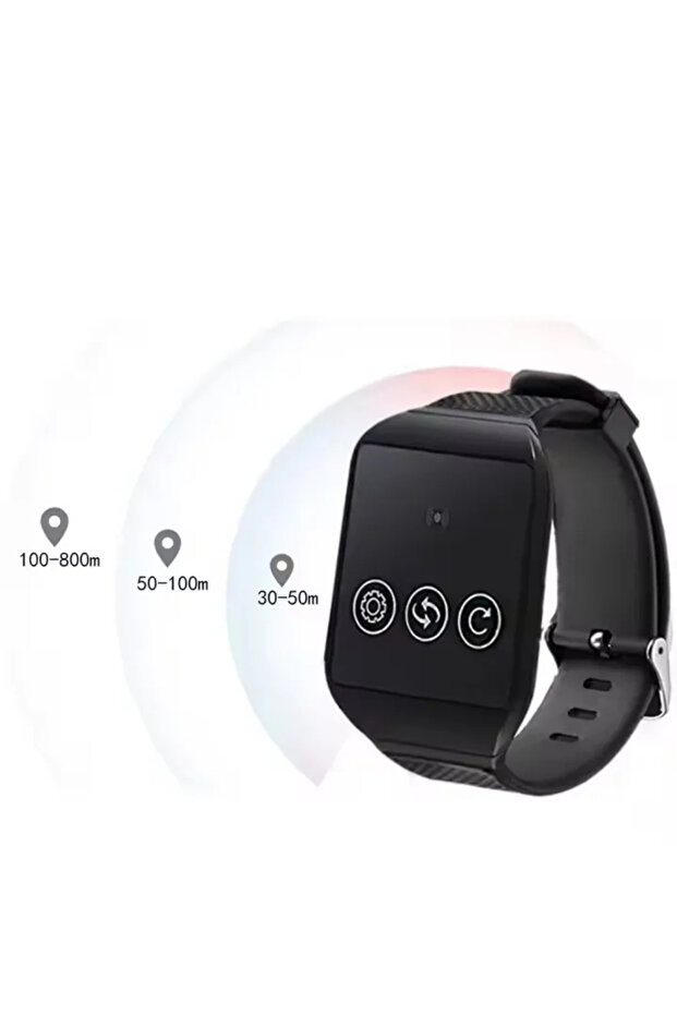 Wireless pager for caregivers with smart emergency call button within a 1000m range and a receiving clock. - 3