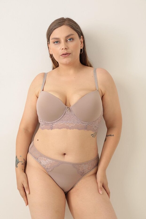 Women's Plus Size Lace Detailed Lingerie Set (Oversized Size)