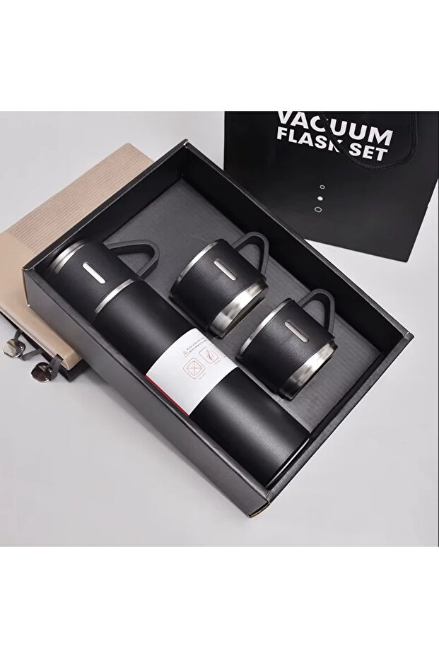 Üçlü Bardak Paslanmaz Çelik Termos Seti - 2