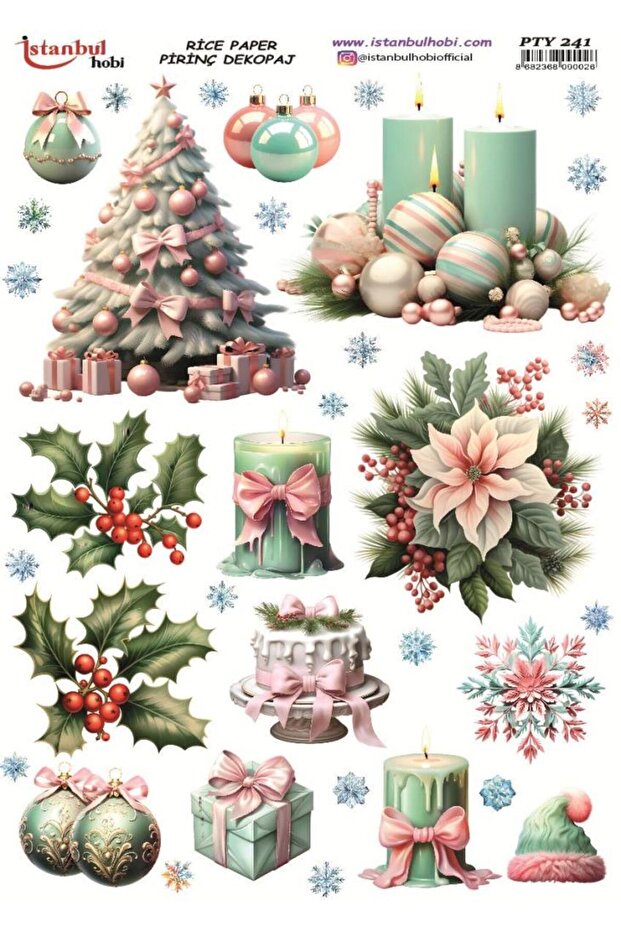 Brass Decopage Paper 30X42Cm Pty-241 New Year