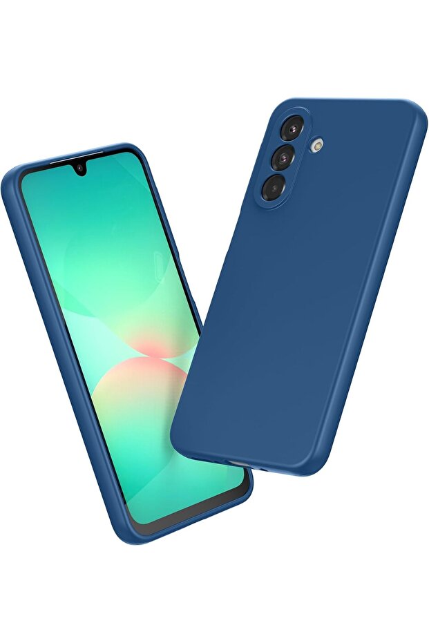 Silicone Case for Samsung Galaxy A26 5G (2025) - Liquid Gel Rubber, Microfiber Lining, Blue