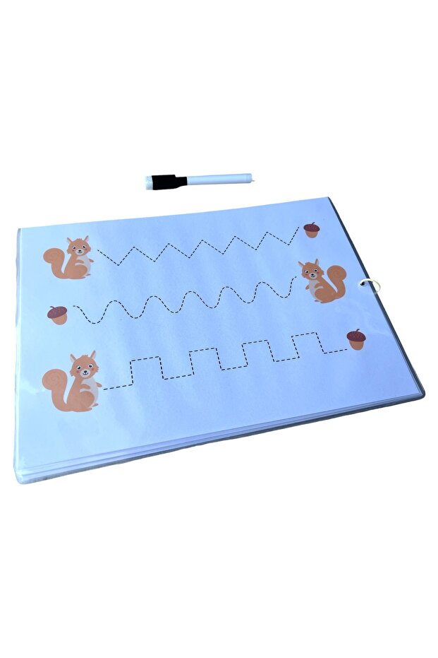 Line Drawing Workbook with Summer Erasable Pen - 1