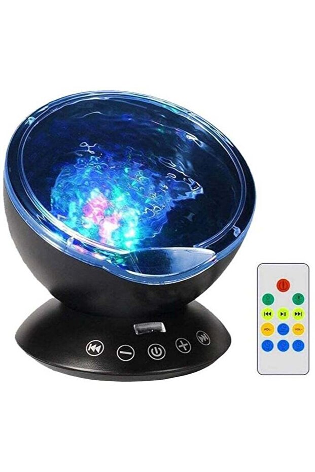 Ocean Wave Projector Light with Remote Control, LED Sky Light Projection Lamp Angle Adjustable