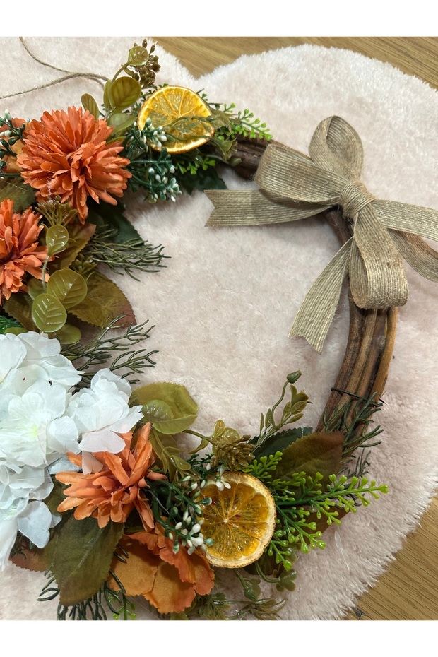 Otantik Kapı Süsü Bohem Tarz Rustik Çelenk - 3