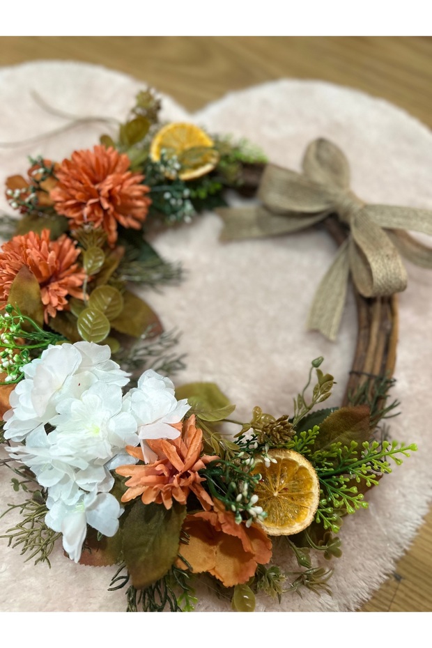 Otantik Kapı Süsü Bohem Tarz Rustik Çelenk - 1