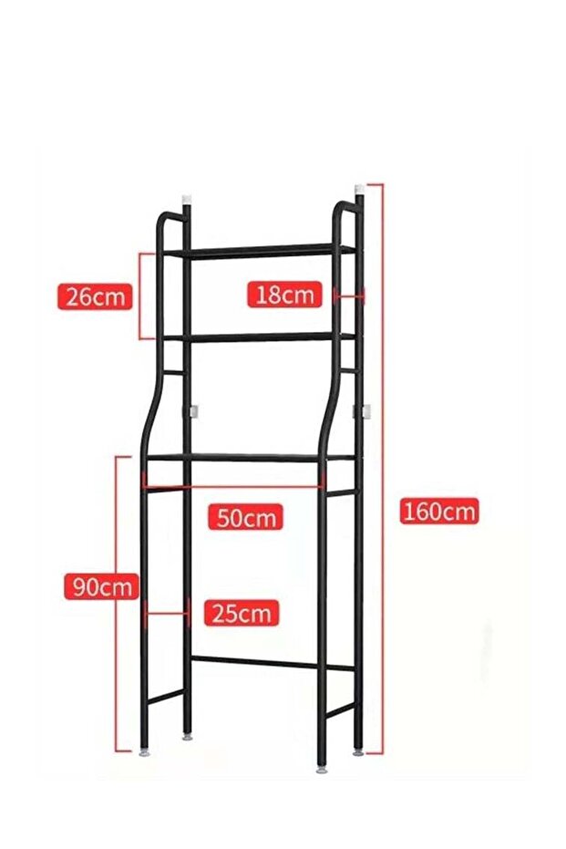 3 Shelf Towel Storage Rack Organizer Bathroom Shelf Black