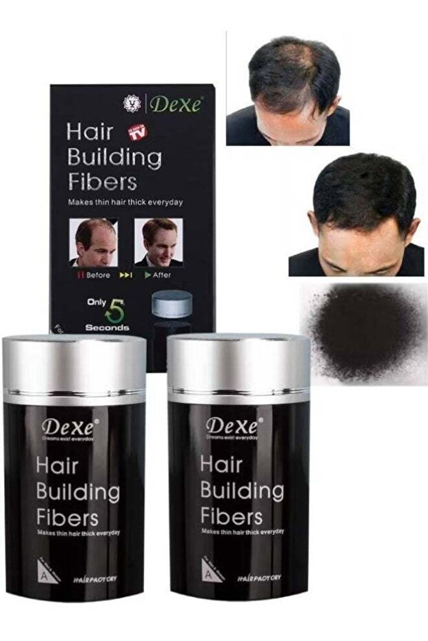 Hair Building Fibers 2 pcs - Dark Brown 02