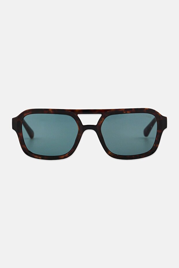 Men GU8259 53N Square Sunglasses, Havana Brown